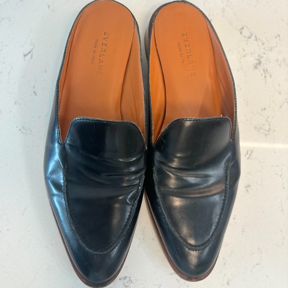 Everlane Modern Loafer Mule - Black Leather - Picture 2 of 6